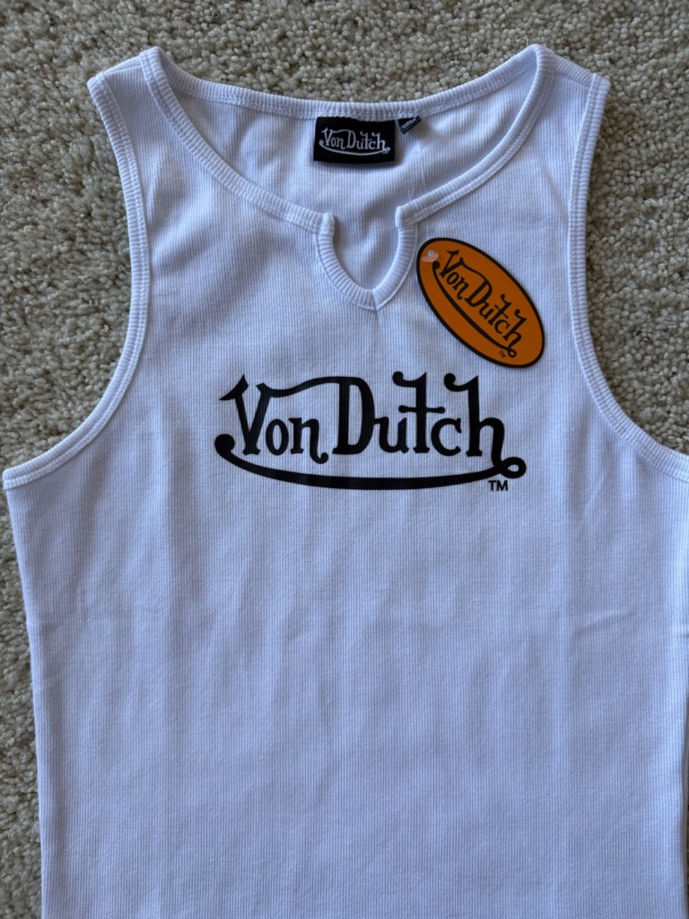 Von Dutch Ribbed Cropped Tank - Picture 3 of 4